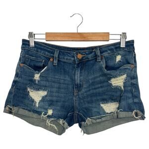 BlankNYC Denim Shorts Womens 29 Blue The Fulton Cut Off Cuffed Festival Boho